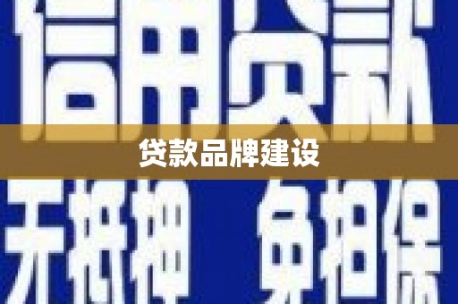 昌宁贷款品牌建设