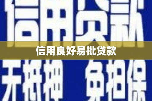 昌宁信用良好易批贷款