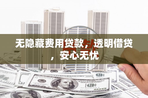 昌宁无隐藏费用贷款，透明借贷，安心无忧