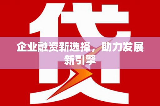 昌宁企业融资新选择，助力发展新引擎