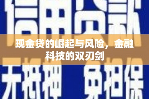 昌宁现金贷的崛起与风险，金融科技的双刃剑