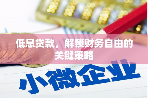 昌宁低息贷款，解锁财务自由的关键策略