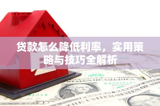 昌宁贷款怎么降低利率，实用策略与技巧全解析