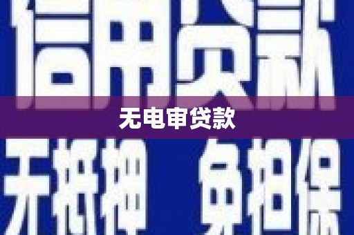 昌宁无电审贷款