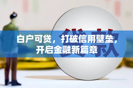 昌宁白户可贷，打破信用壁垒，开启金融新篇章