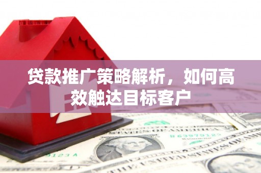 昌宁贷款推广策略解析，如何高效触达目标客户