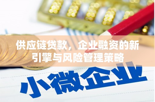 昌宁供应链贷款，企业融资的新引擎与风险管理策略
