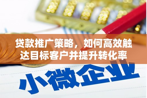昌宁贷款推广策略，如何高效触达目标客户并提升转化率