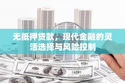 昌宁无抵押贷款，现代金融的灵活选择与风险控制