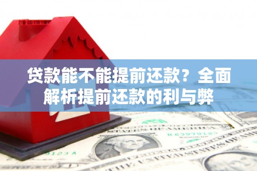 昌宁贷款能不能提前还款？全面解析提前还款的利与弊