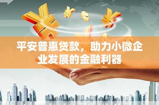昌宁平安普惠贷款，助力小微企业发展的金融利器